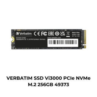 VERBATIM SSD Vi3000 Disk PCIe NVMe M.2 256GB 49373