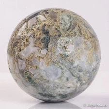 643g 80mm Moss Agate Sphere Crystal Natural Aquatic Plant Water Grass Reiki Ball