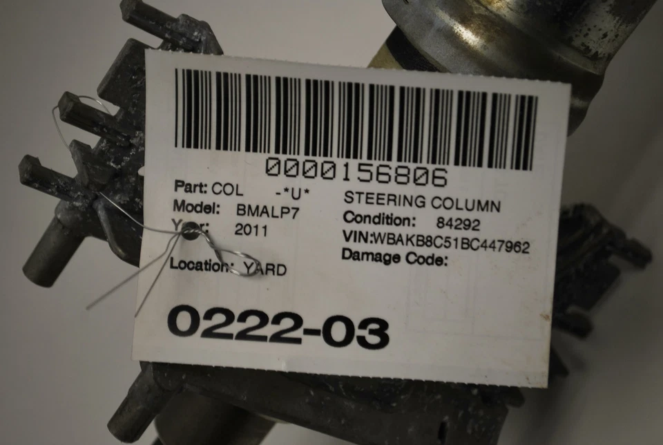 2011-2015 BMW ALPINA B7L F02 COLUNA DE VOLANTE ELÉTRICO COM MOTOR FABRICANTE DE EQUIPAMENTO ORIGINAL - Imagem 4 de 4