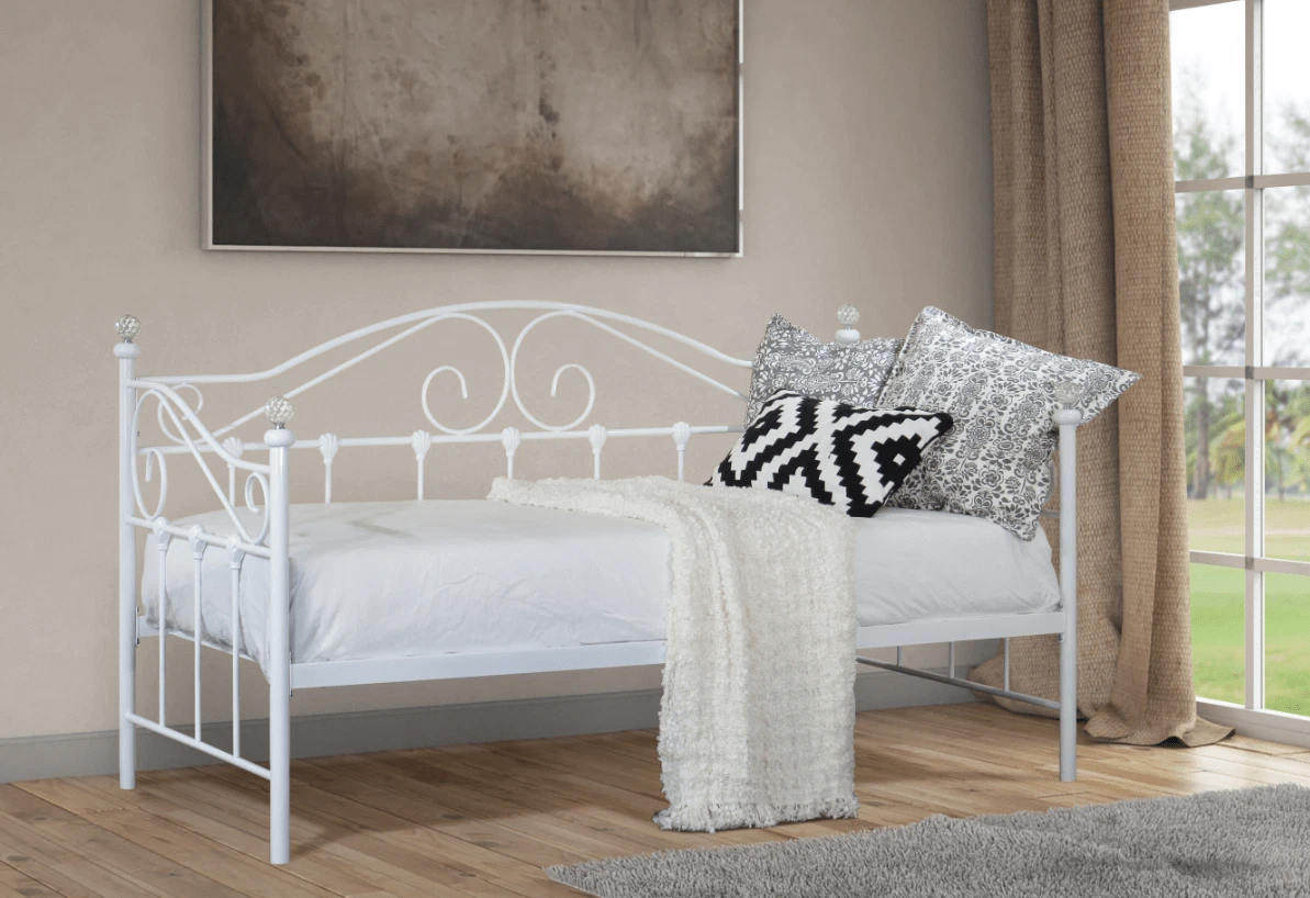 Modern Metal Daybed Frame Sofa Bed W