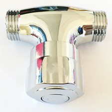 N N Shower Head Shut Off Valve Solid Brass 3/4    Male and Male, Polished Chrome