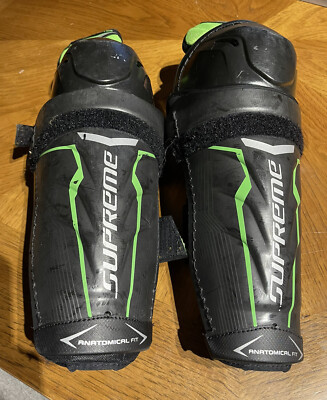 Bauer Supreme One.6 Six Shin Guards Large Size 11  28cm Black Green