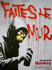 BANKSY FAITES LE MUR Affiche Cinéma ROULEE 53x40 cm Movie