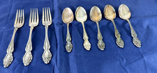 5 Spoons 3 Forks Oneida Baroque Rose Silverplate 1881 Roger 1967 Silverware Read