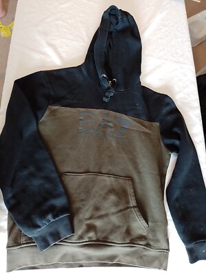 Ladies Hoodie Ea7 Armani Size L Front Pocket Green 25111