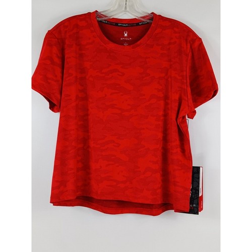 Spyder Active Tshirt Size Large Women's Athletic Red Camo eBay