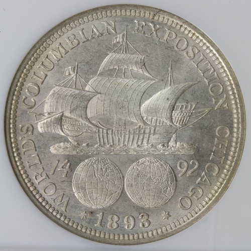 1893 50c Columbian Silver Half Dollar NGC MS65 - Picture 4 of 4