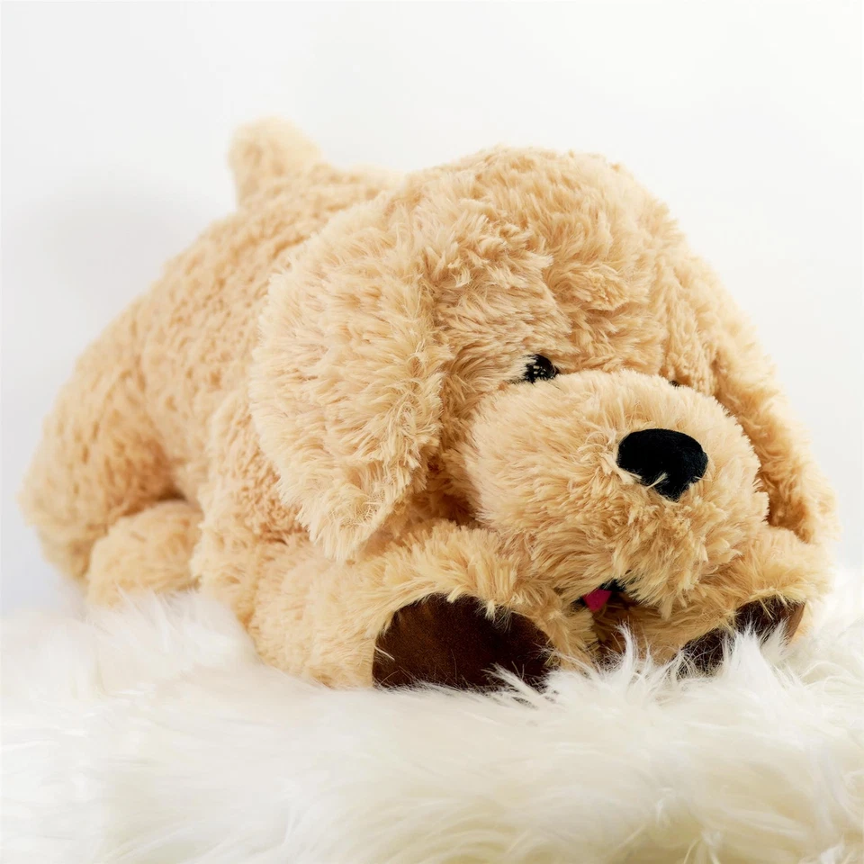 28 Inch Giant Plush Lying Dog Soft Stuffed Cuddly Teddy Toy Lifelike Cute Puppy - Image 3 of 4