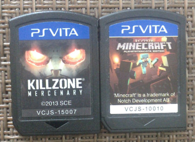 PS VITA Killzone Mercenary & Minecraft set of 2 Japanese Ver. Cartridge only