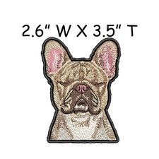 French Bulldog Patch Embroidered Iron-on/Sew-on Applique, Dog Breed, Family Pet