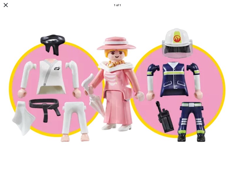 Playmobil 9855 Multiplay Lady 3 in 1 Victorian Woman/Karate/Firefighter New