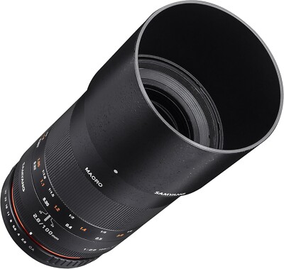 Samyang 100mm F2.8 ED UMC Full Frame Telephoto Macro Lens for Fuji X