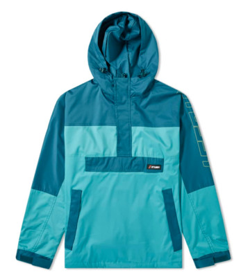 Stussy Mens Alpine Pullover Jacket - Black / Red / Mint - [115419