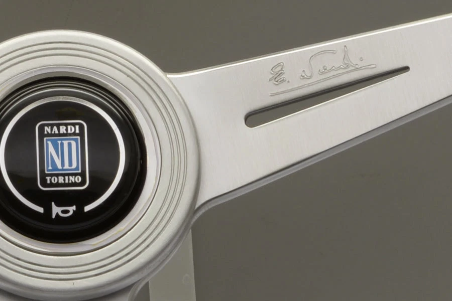 Nardi Lenkrad Classico ND390W Mahagoni mit silberfarbenen Speichen mit ABE - Bild 3 von 4