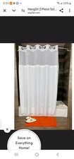 Hang2It Tear Drop Waffle Shower Curtain Heavy Quality 2 layer 72X80 New