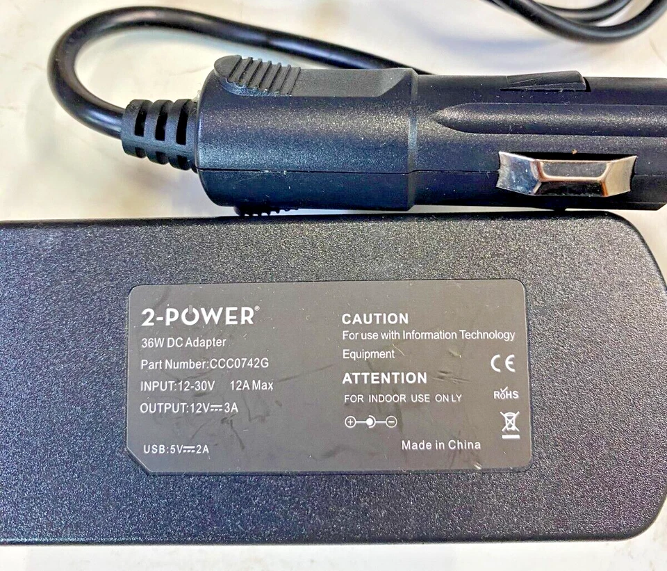 2-Power 36W DC-DC 12V 3A Car Charger for Microsoft Surface Pro 3 & 4 CCC0742G - Image 3 of 4