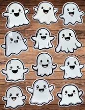 Cute Cartoon Ghost Die Cut Vinyl Stickers Set Notebook Laptop Waterbottle