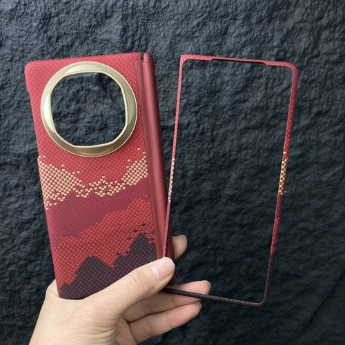 For Huawei Mate X6 Supre Luxury Carbon Fiber Magnetic Back Case | W/Side Frame - 第 4/9 張圖片