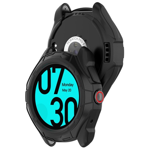 Pancerz Half Wrap Hollow TPU Rama ochronna Etui na zegarek do Ticwatch Pro5 Enduro - Zdjęcie 22 z 37