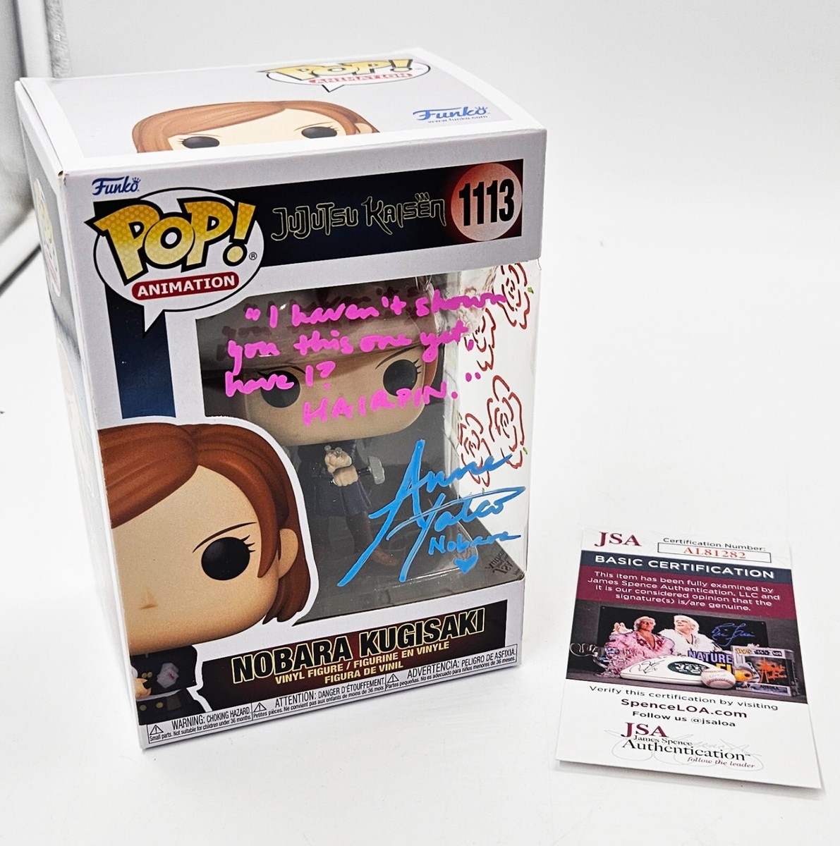 Signed Anne Yatco* Funko Pop Nobara Kugisaki Jujutsu Kaisen