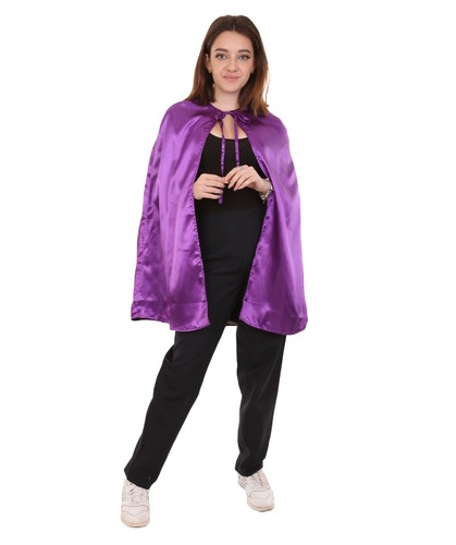 Adult Women's Reversible Vampire Cape Lilac and Black Costume HC-803 - Picture 6 of 8