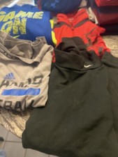A Lot Of Four Boys Shirts From Spyder, Adidas, Nike, And Nike Thermostat Size S