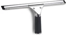 Shower Squeegee, 14-Inch Silver Squeegee, All-Purpose Stainless Steel Squeege...