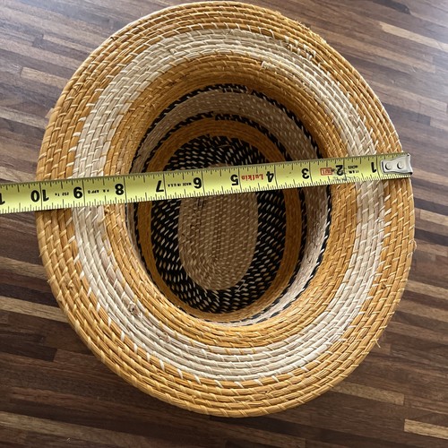 Handwoven Sweet grass Straw River Natural Dye Hat Small - Picture 8 of 11
