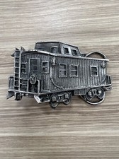 Vintage The Great American Chicago Belt Buckle Railroad Train Caboose 1979