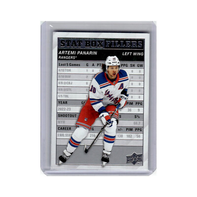Artemi Panarin 2023 Upper Deck Stat Box Fillers #SB-22 New York Rangers NM