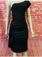 Windsor one shoulder Women's Black dress Size M NEW