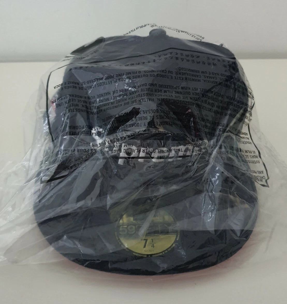 FW21 Supreme No Comp Box Logo New Era size 7 1/4 navy cap hat snapback new