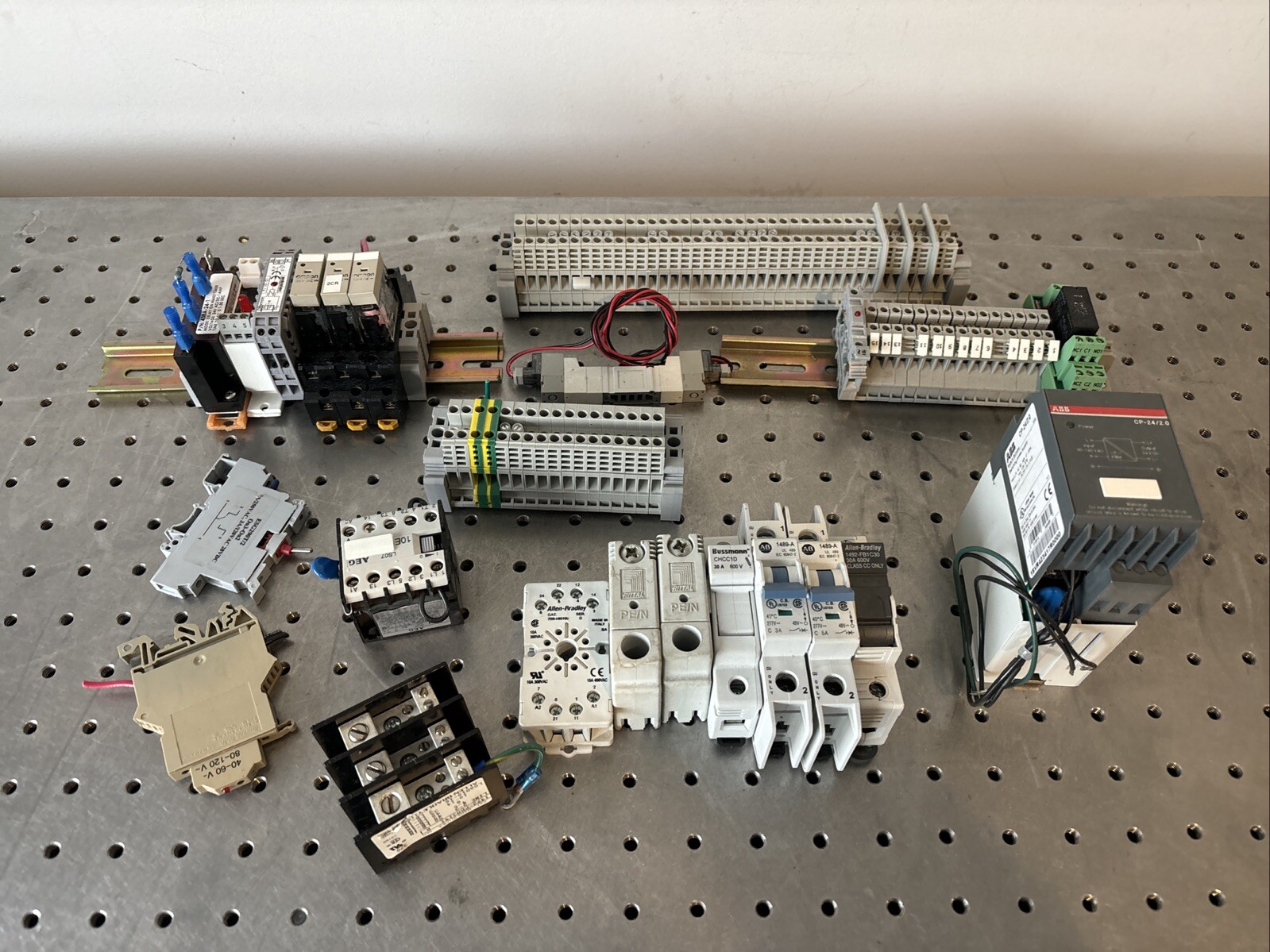 Large Lot of PLC Hardware, Allen Bradley Circuit Breaksers, Terminals, ETC