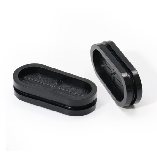 Oval Perforated Grommet Rubber Enclosed Blind Plugs For Cable Wiring Protection - Picture 3 of 9