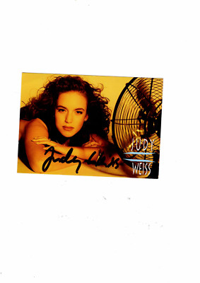 Judy Weiss autograph card, original signed, music, ZDF hit parade