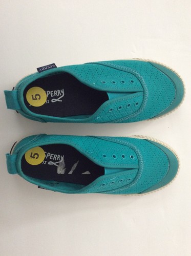 NWOT Paul SPERRY Size 5 STS97012 Turquoise Slip On Shoes Loafers Women. - Picture 6 of 9
