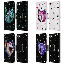 ROSE KHAN UNICORN HORSESHOE LEATHER BOOK WALLET CASE FOR APPLE iPOD TOUCH MP3