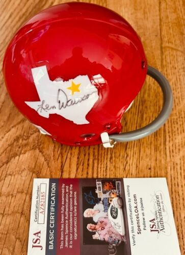 Len Dawson autographed signed autograph auto 1962 Dallas Texans mini helmet JSA
