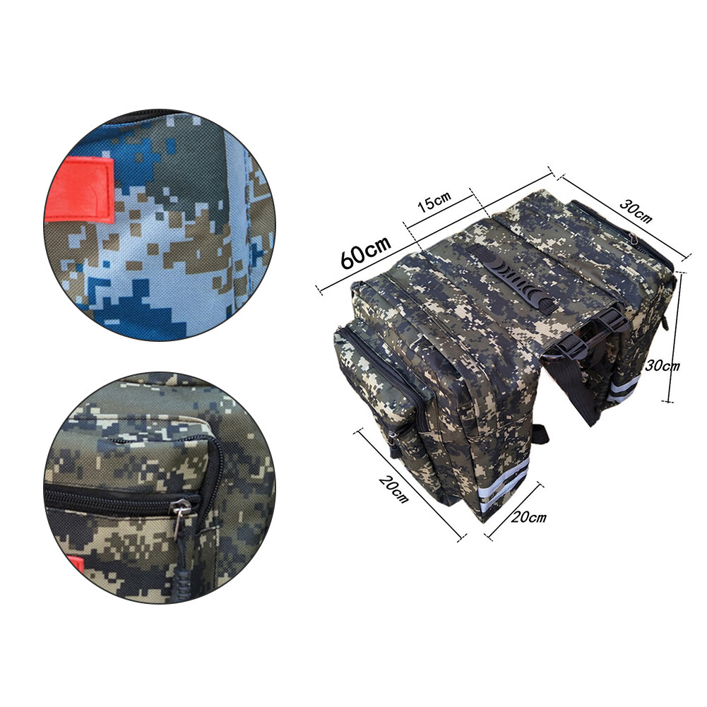 Enlarged Mountain Bike Camo Saddle Bag MTB Mountain Bike Rack Saddle