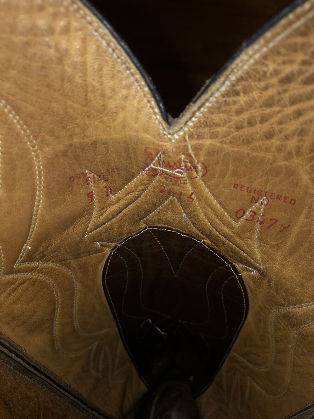Vintage JUSTIN cowboy Boots Size 9 D womens - image 7