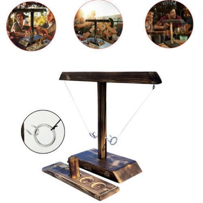 Haken und Ring Toss Spiel Holz Haken Ring Werfen Spiel Brettspiele für Bars Home