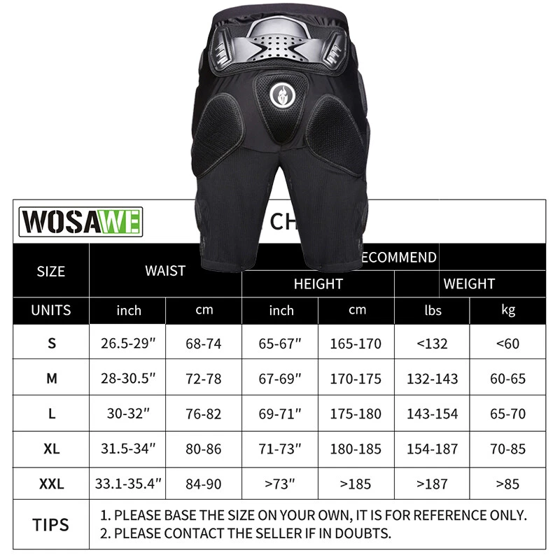 Protector de cadera para motocicleta WOSAWE rodilleras protectoras de equipo Foto 2 de 4