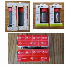Zippo Typhoon Match Kit  Typhoon 30 Matches Total Waterproof Case 2 Kits 40495