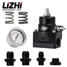 Universal Adjustable 3-70 psi AN8 AN6 Fuel Pressure Regulator W/ Gauge ORB8 ORB6