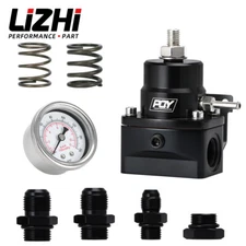 Adjustable Fuel Pressure Regulator Kit With Oil Gauge AN8 Feed & AN6 Return Line