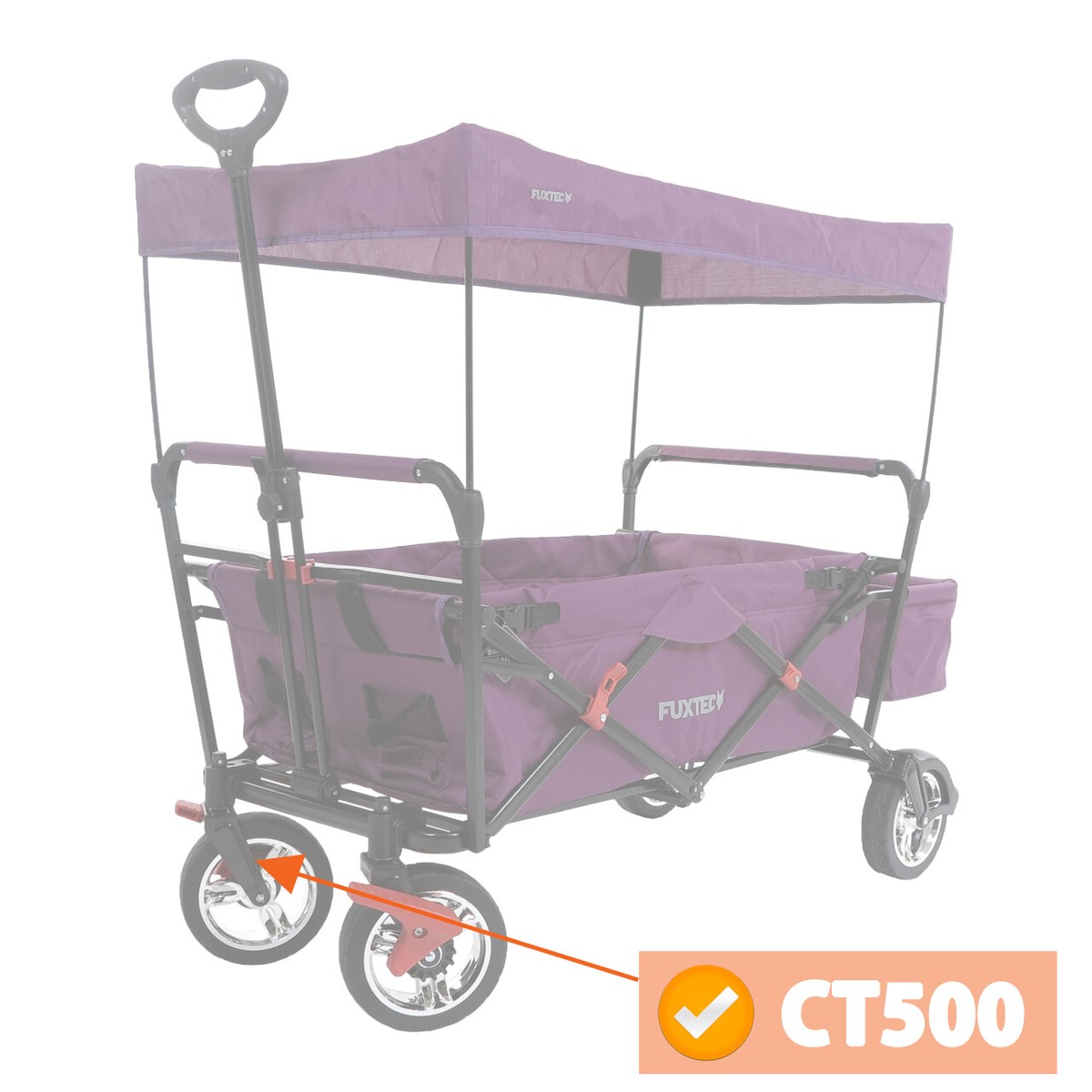 FROSAL Radhalter Set Für Bollerwagen - Mit Bremse Für Leo, Fuxtec & Kesser