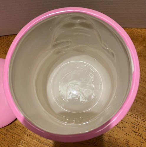 M&M's Galerie Ceramic Pink Breast Cancer Awareness Cookie Jar Canister 8" "RARE" - Picture 5 of 7