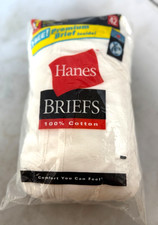 Hanes 7 Pack Briefs Preshrunk Cotton Size Men's 42, Vintage 2001, 100 Cotton