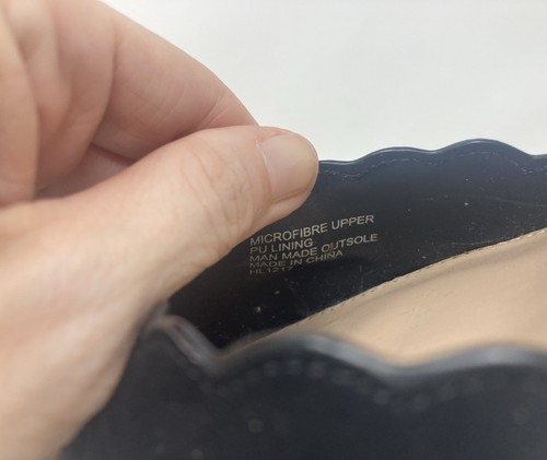 Carvela by Kurt Geiger size 5 (38) black faux suede & gold high heel courts - Picture 12 of 13