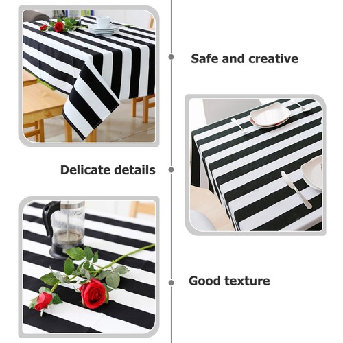 2pcs Striped Tablecloths Stripe Table Covers Waterproof Rectangle Tablecloths - Picture 10 of 12